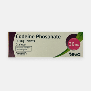 Codeine Phosphate 30 mg – Prescription-only pain relief, 28 tablets